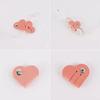 3pcs Heart-Shaped Faux Leather Cable Cord Winder Organizer Cable Management Clips for Headphones