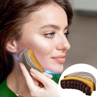 2 Stück Lymphdrainage Massagebürste Sanfte Borsten Kontur-Massagegerät Ergonomische Lymphprofilbürste Gesichtsmodellierungswerkzeug zur Reduzierung von Schwellungen