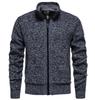 Men's Plus Size Stand Collar Cardigan: 2025 Autumn/Winter Warm Knit Sweater Coat