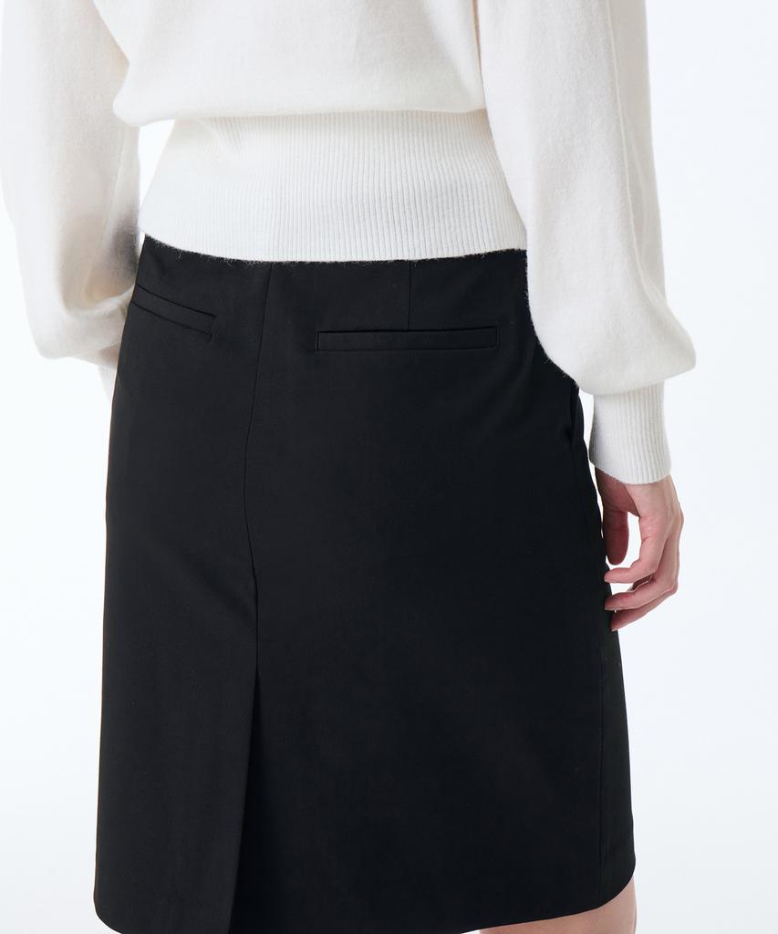 Musinsa Standard Woman Women'S Low Waist Knee Length Skirt [Black]