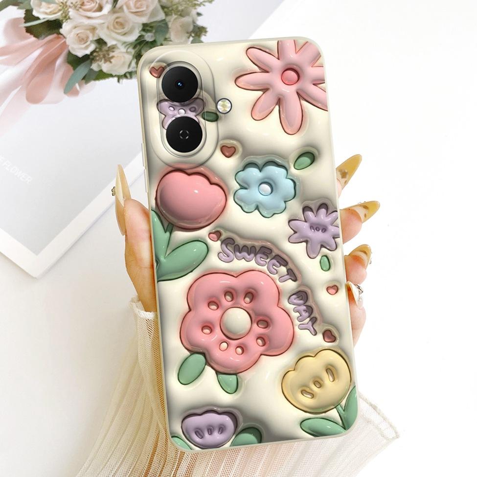 For Tecno KM4 Casing For Tecno Spark Go 2 Case Cover Luxury Fashion Cute Cartoon Funny Painted Silicone Phone Case
