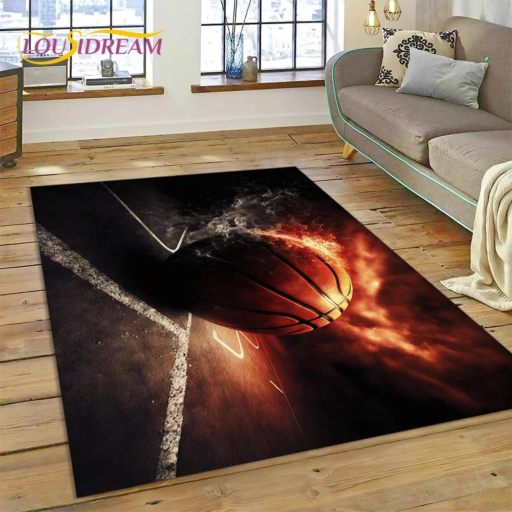 Lastest Basketball Court Frame Cartoon Rug Carpet for Living Room Bedroom Home Decor,Decoration for Sofa Doormat