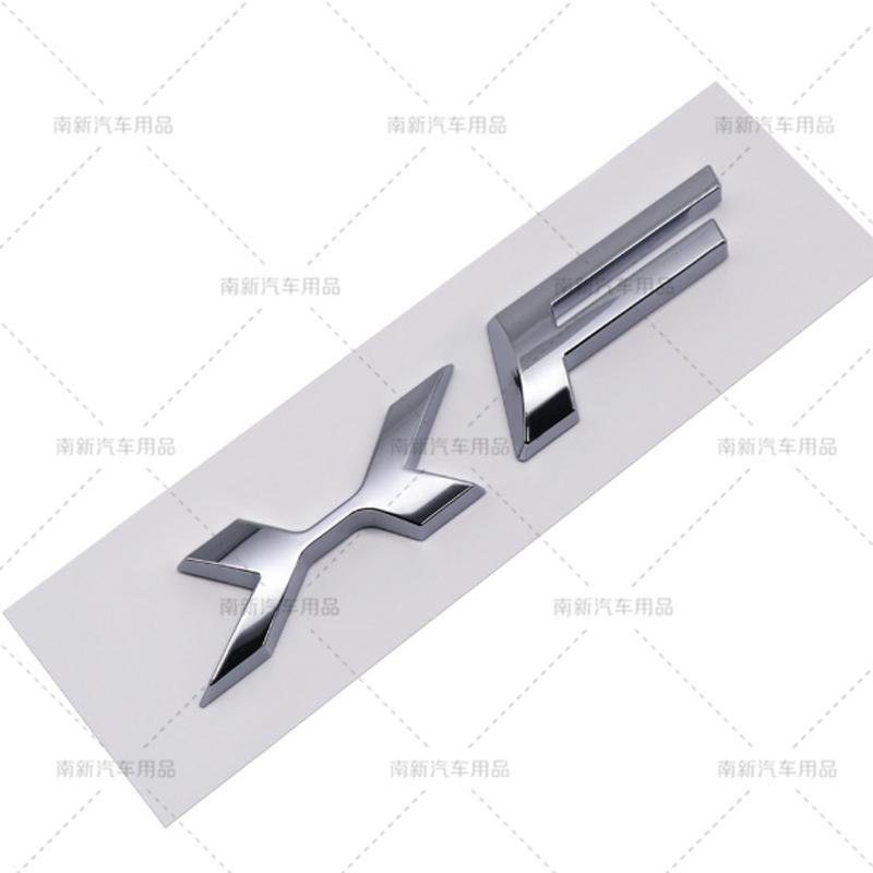 1PCS ABS Black Silver XF XFL XE XEL XJI Logo Car Letter Rear Trunk Decals Emblem Badge For Jaguar Type S-Type F-Type Accessories