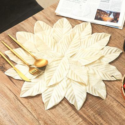 Tovaglietta alla moda a forma di foglia artificiale lavabile isolante dal calore