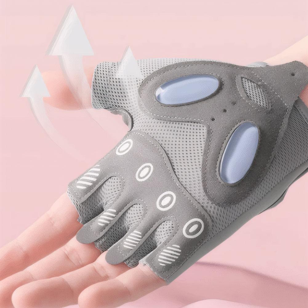 Half Finger Gloves Breathable Exercise Gloves Liquid Silicone Weight Lifting Gloves for Women for Weightlifting Fitness Training