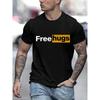 Casual Mens T Shirts Free Love Pritned Summer O-Neck T-shirt for Men Clothes Short Sleeve Top Tee Shirt Funny Streetwear T-shirt