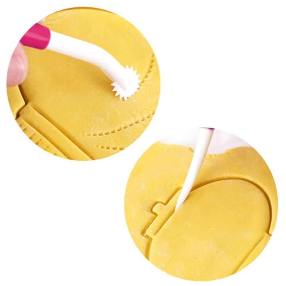 3 Stück Backwerkzeuge 6 Muster Blumenschnitzgruppe Kuchenwerkzeuge Dekorativer Stift Drehen Zuckerwerkzeuge