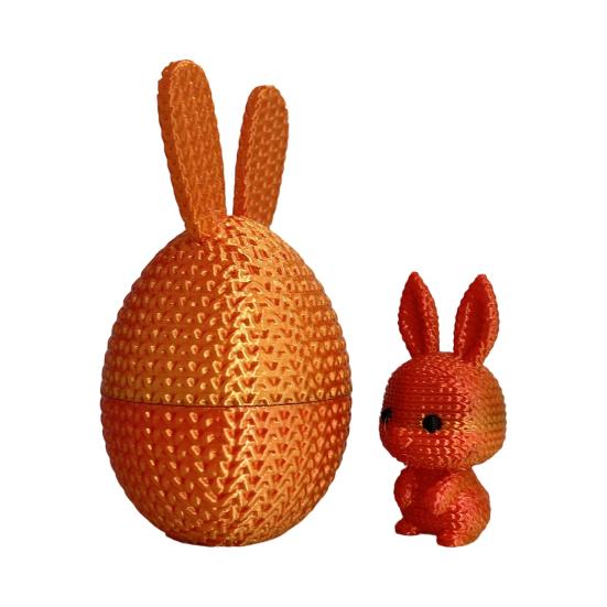 3D-gedrucktes Osterhasen-Ei Vorgefülltes Osterei mit Hase darin Osterkorb-Füller für Zuhause Büro Schreibtisch Dekoration