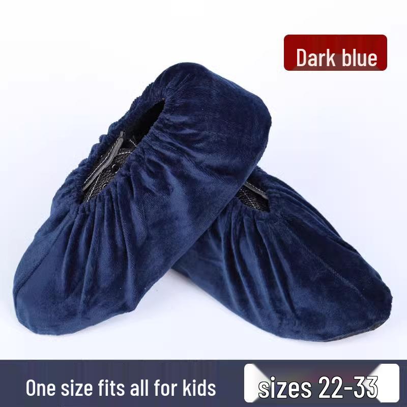 Washable Fleece Anti-Slip Indoor Shoe Covers for Kids
