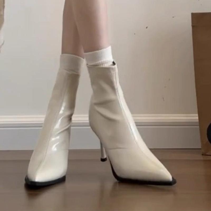 Ladies Shoes 2026 High Quality Back Zipper Women's Boots Fashion Office and Career Sexy Pointed Toe Best Seller Ankle Boots
