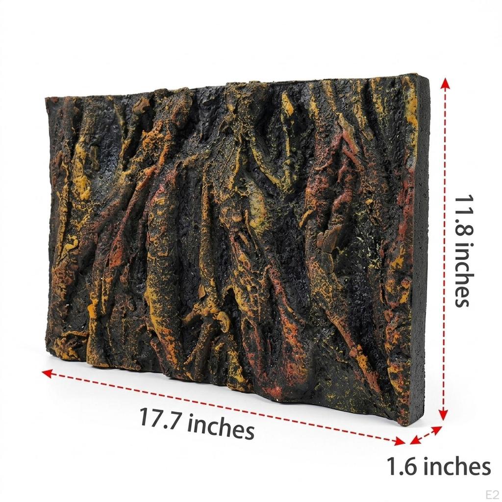 3D Rock Aquarium Background Simulation To Install Multipurpose Props Decoration Terrarium