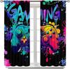 Spiel Vorhänge Cartoon Gamepad Junge Mädchen Teenager Schlafzimmer Neon Dekorativ Küche Wohnzimmer Vorhang Set Bahnen Polyester Perfekt Für Bereich