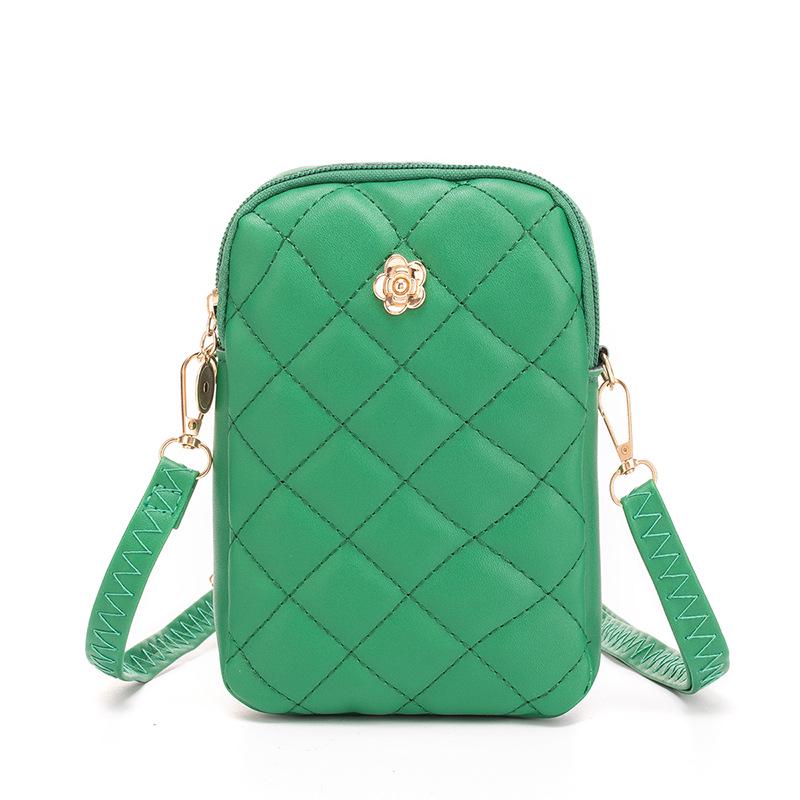 Women s 2025 Korean Style Versatile Crossbody Shoulder Bag - Small Square Summer Design зелёный