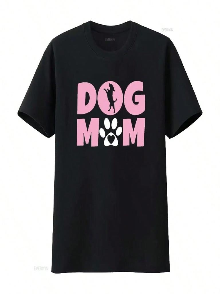 Dog Mom Mothers Day Present For Loving Cute Wounisex T Shirt Black 4X Large Vintage Washed Stylish Homme Comfortable Graphic