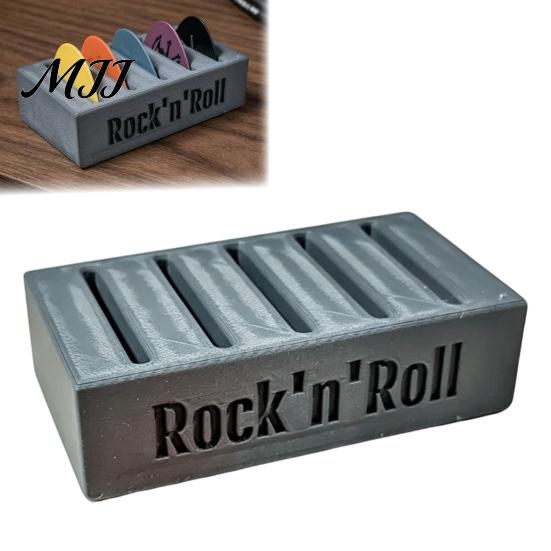Guitar Accessory Storage Box 3D Printed Pick Holder, Multi Slot Display Portable Acoustic Box, Desktop Organizer, Gift for Players & Music Lovers