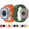 Silikonarmband für Apple Watch Ultra 1 2 3 Band 49mm Armband für iWatch Series 9 8 7 6 5 4 3 2 SE 42mm 44mm 45mm Ersatzarmbänder