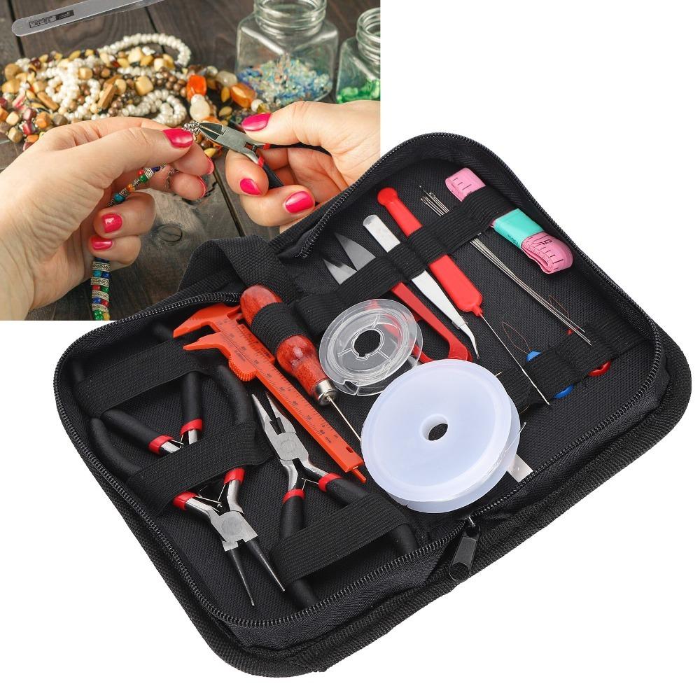 22 Pcs Complete Set Jewelry Crafting Kit Jewelry Making Supplies Kit Leather Handicrafts