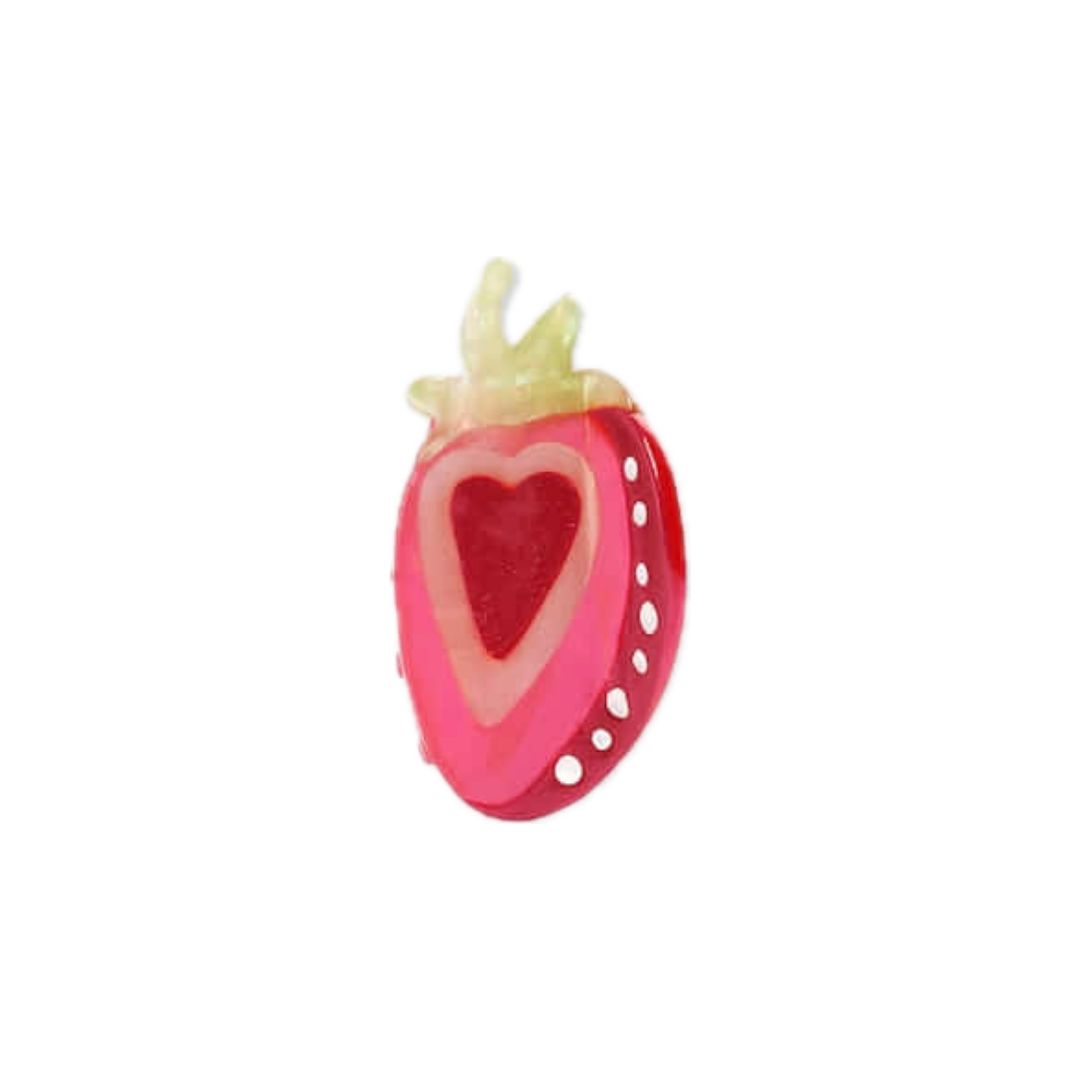 socks appeal NAT hair clip strawberry heart