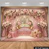 2D Blush Pink Luxury 80 Milestone Birthday Decor Background Tapestry