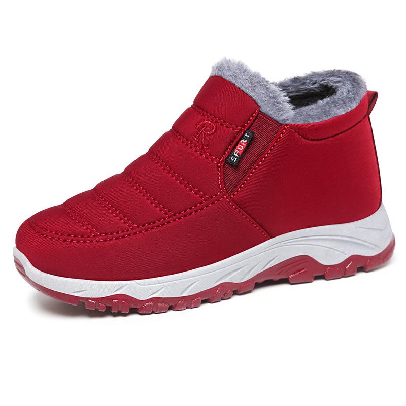 Women's Winter Cotton Boots: Fleece Lined, Thickened, Warm, Short Snow Boots, Plus Size Available.