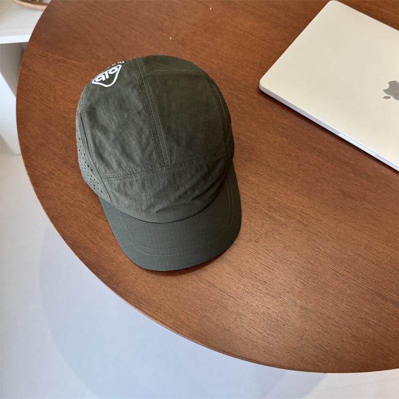 Summer outdoor thin cap men's tide brand short brim men's and women's camping mountaineering quick-drying baseball cap breathable mesh