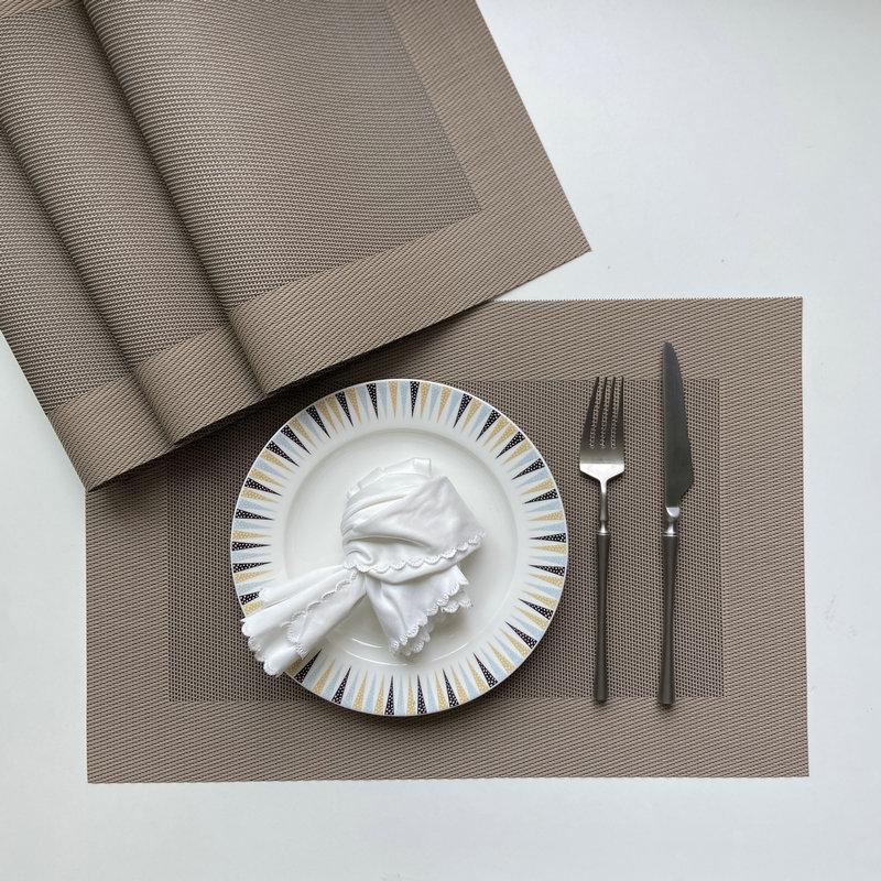 European PVC Non-slip Heat-resistant Table Placemat Set