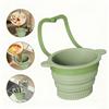 Durable Silicone Silicone Strainer Basket Blue Green Pink Reusable Water Filter Basket Press Dumping Multi-functional