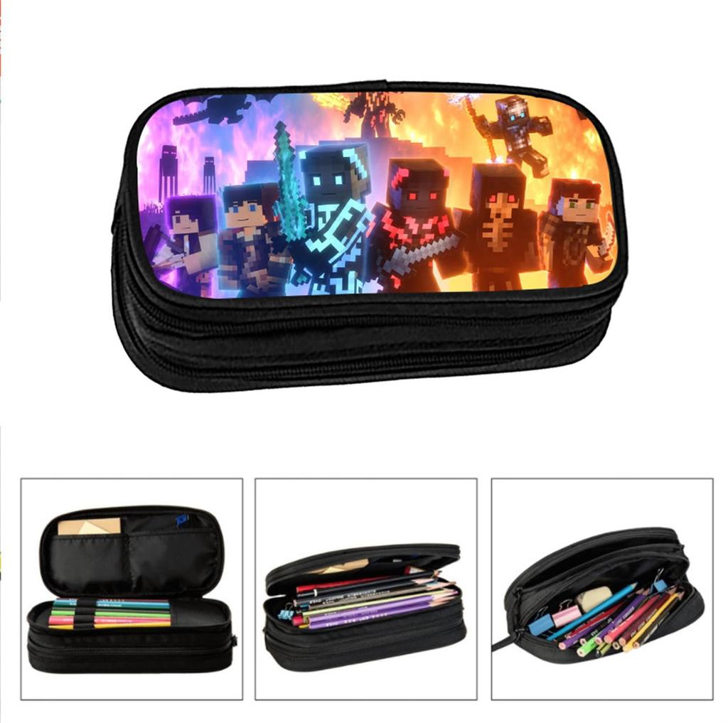 Minecraft Ołówek Duży Idealny do Szkoły Podstawowej i Prosty Świetny Prezent na Rozpoczęcie Szkoły lub jako Prezent dla Chłopców i Dziewczynek Etui, Pojemność,