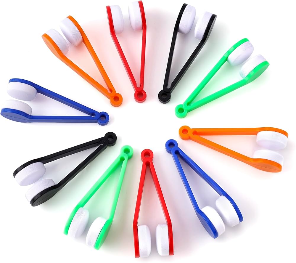10pcs Fun Creative Multifunctional Glasses Cleaning Rub Eyeglass Sunglasses Spectacles Microfiber Cleaning Brushes Wiping Tools