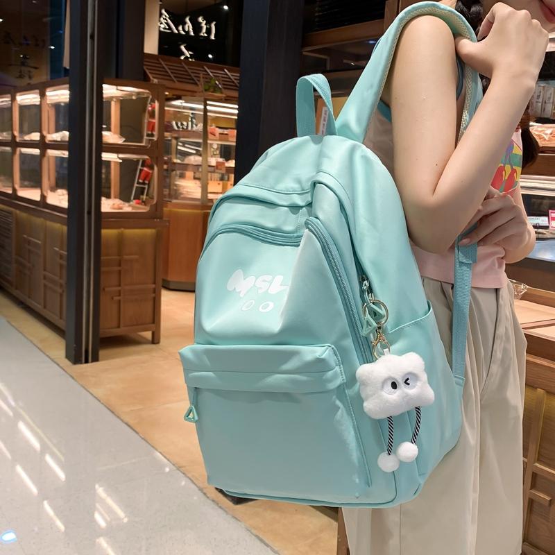 Letter Print Women's School Bag Large Capacity Backpack Student Travel Backpack