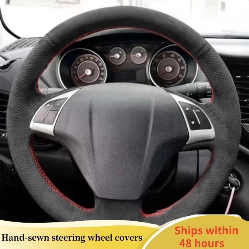 

ized Suede Car Steering Wheel Cover For Fiat Bravo Grande Punto Linea 2007- DIY Original Steering Wheel Braid 3 Colors Thread