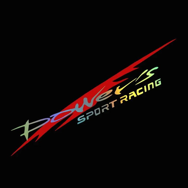 30X5.5Cm Naklejka na samochód Racing Development Stylowa naklejka sportowa Power'S Racing Development Odblaskowa wodoodporna naklejka na samochód