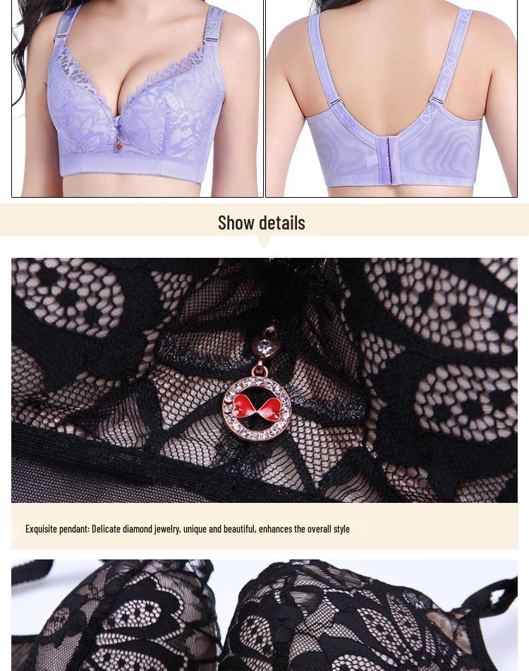 Plus Size Adjustable Full-Cup Bra with Side Support 