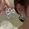 Super Sparkling Crystal Golden Earrings for Women Personalized Exquisite Daily Accessories Party Jewelry Birthday Gifts