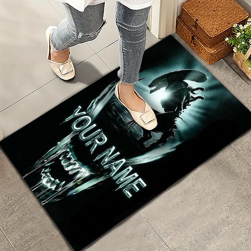 Alien Artwork Custom Name Carpet Rug For Living Room Bedroom Home Sofa Decoration Kids Play Nonslip Floor Mat
