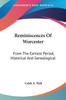 Libro Reminiscences Of Worcester From The Earliest Period Historical And Genealogical by Caleb A. Wall - Paperback