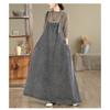DIMANAF Women Plus Size Denim Dress Maxi Long Dress Sleeveless Vintage Loose Casual Basic Dresses Cottton