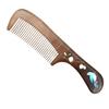 Mandarin Ducks Hand-Painted Peach Wood Hair Comb for Daily Use