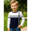 Herfst Klassiek Jongens T-shirt Buiten Ronde Hals Lange Mouwen Top Streep 3D Print Street Los T-shirt Comfort Kinderkleding