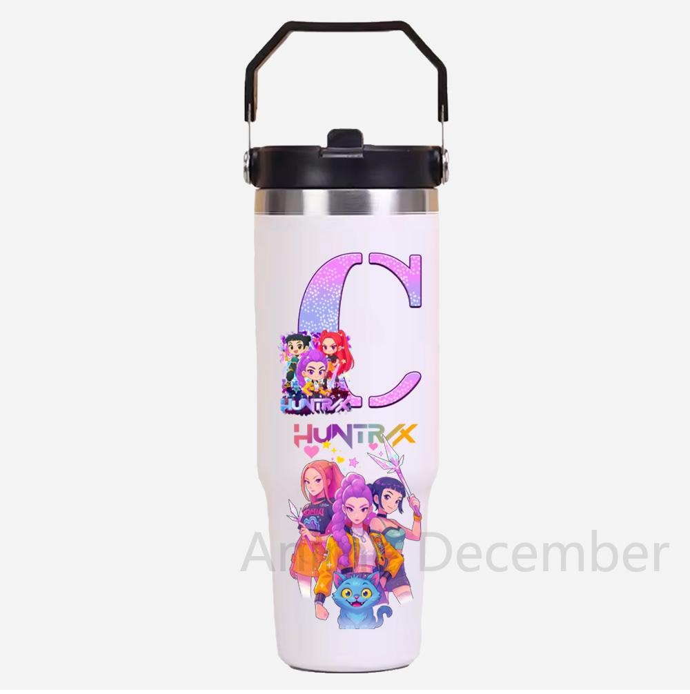 30Oz Anime K-Pop Stainless Steel Vacuum Cup Hot Cold 6-12 Hours Retention Eco Friendly Bpa Free Largeautomotive Holder Flask Kid Gift