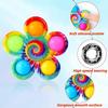 Non-Toxic Fidget Spinner Sensory Pops Finger Toys Tie Dye Simple Push Bubble Hand Spinner For Adhd Autism Anxiety Stress Relief Gifs