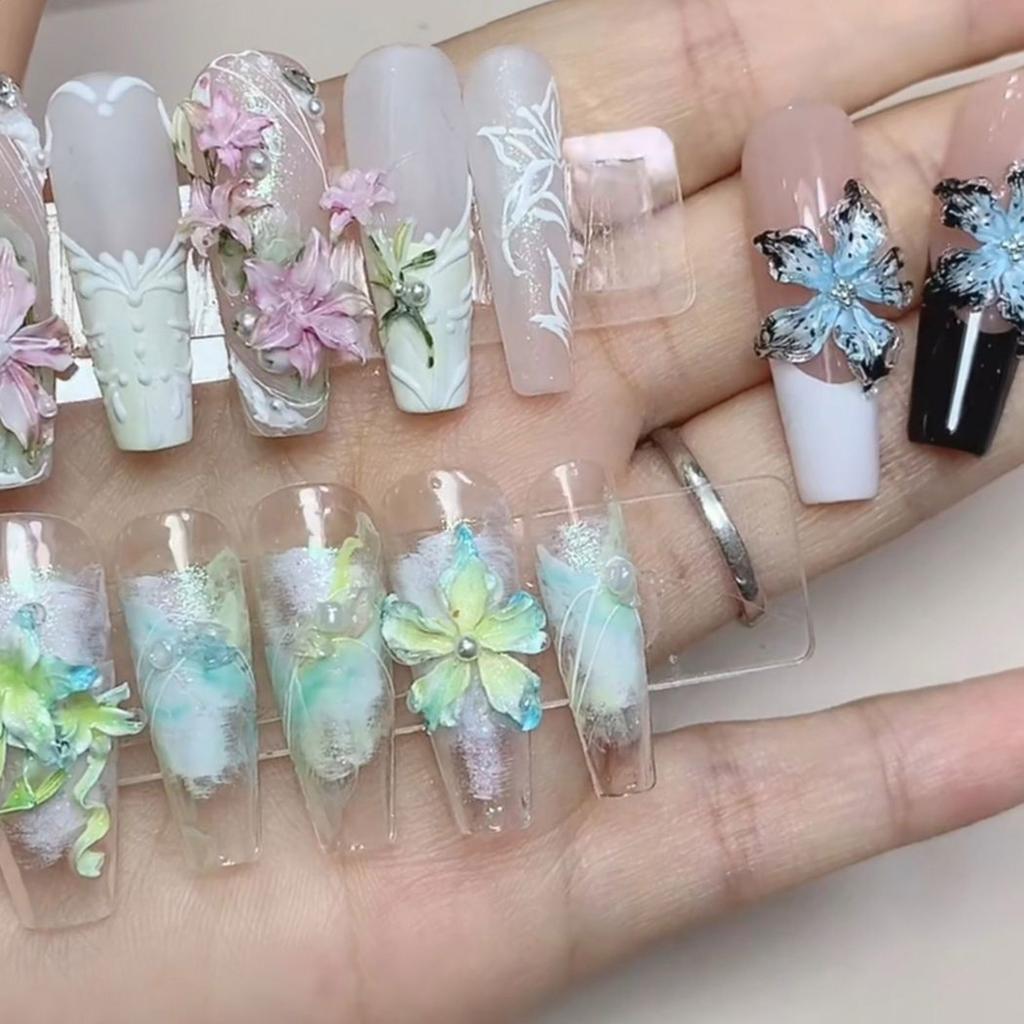 Multipurpose Nail Art Silicone Mould for 3D Designs Butterfly Flower Rose Patterns Portable for Acrylic Craft Supplies