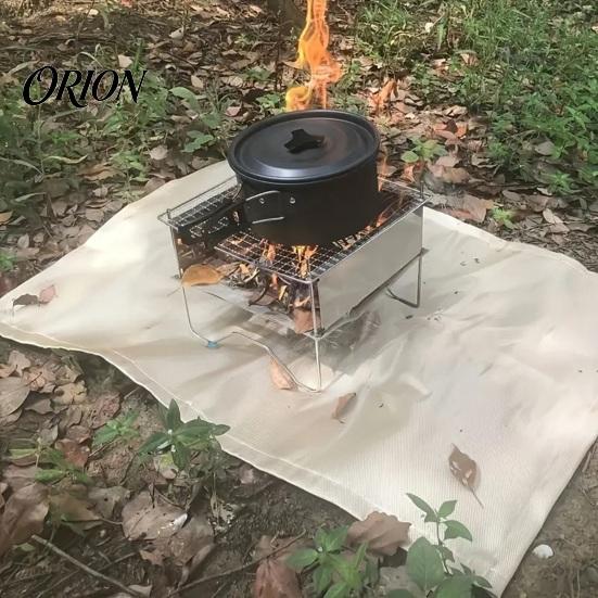 Foldable Fireproof Mat Outdoor Fiberglass Mat, Heat-Resistant Flame Retardant Heat Resistant Pad, Grill BBQ Firepit Fireplace Blanket