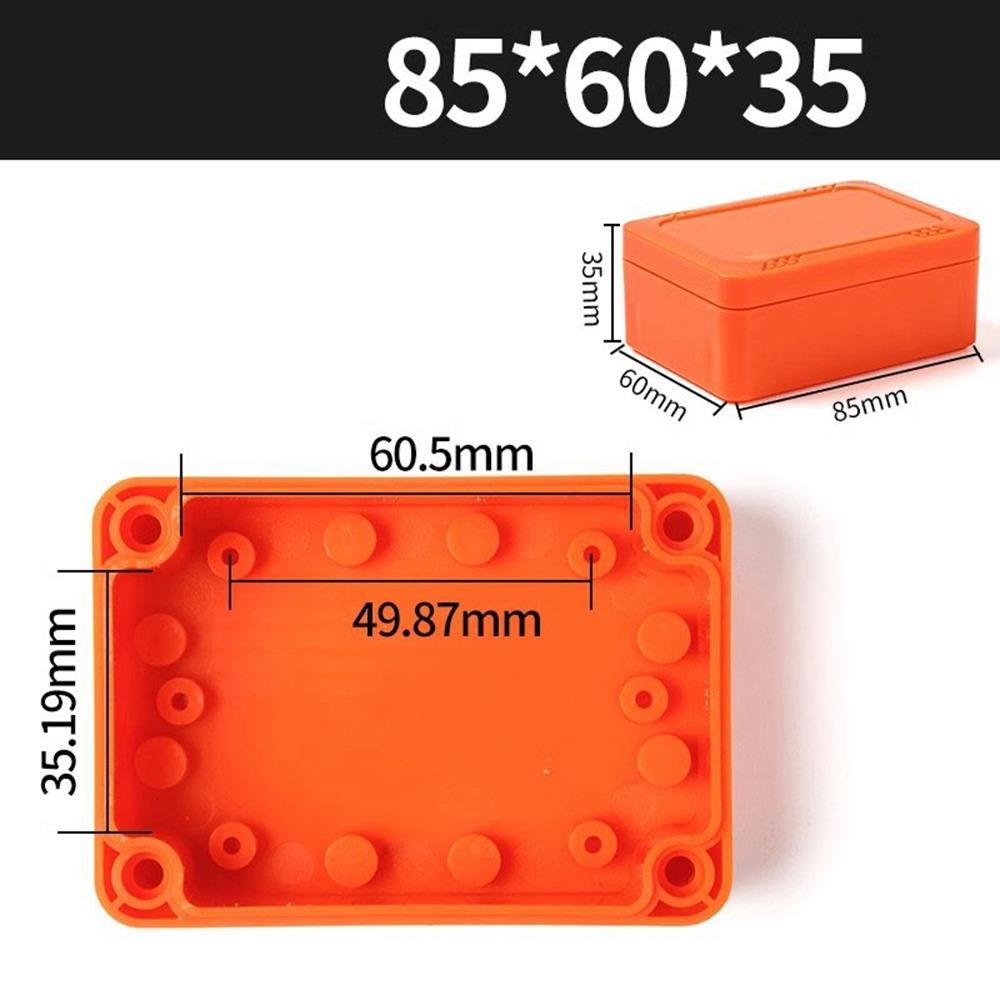 IP67 Waterproof Enclosure Junction Housing Box ABS Plastic Orange Color Instrument Box Electrical Project Box Outdoor Indoor