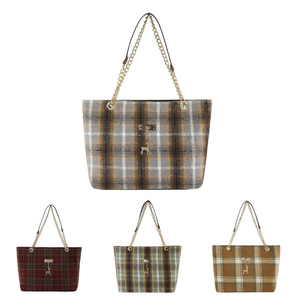 Trendy Woolen Color Block Striped Tote Bag For Women Ideal For Commuting And Everyday Use