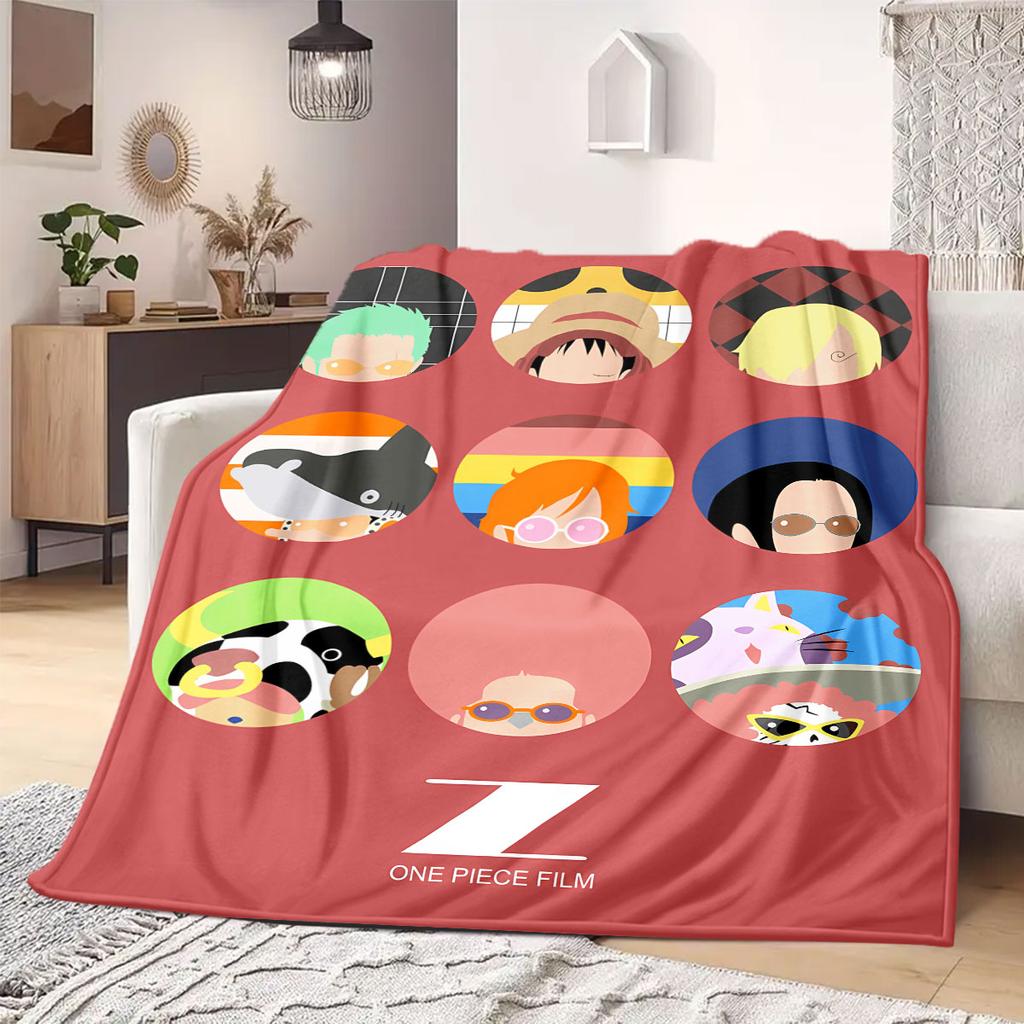 OnePiece anime Flannel Blanket Warm,Comfortable,Suitable for Bedrooms,Sofas,Beds,Chairs,Picnics,Travel