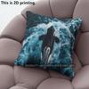 Orca Wave Ocean Throw Pillow Covers Pattern Cushion Cover Suitable for Sofa Bedroom Car Pillow Cover