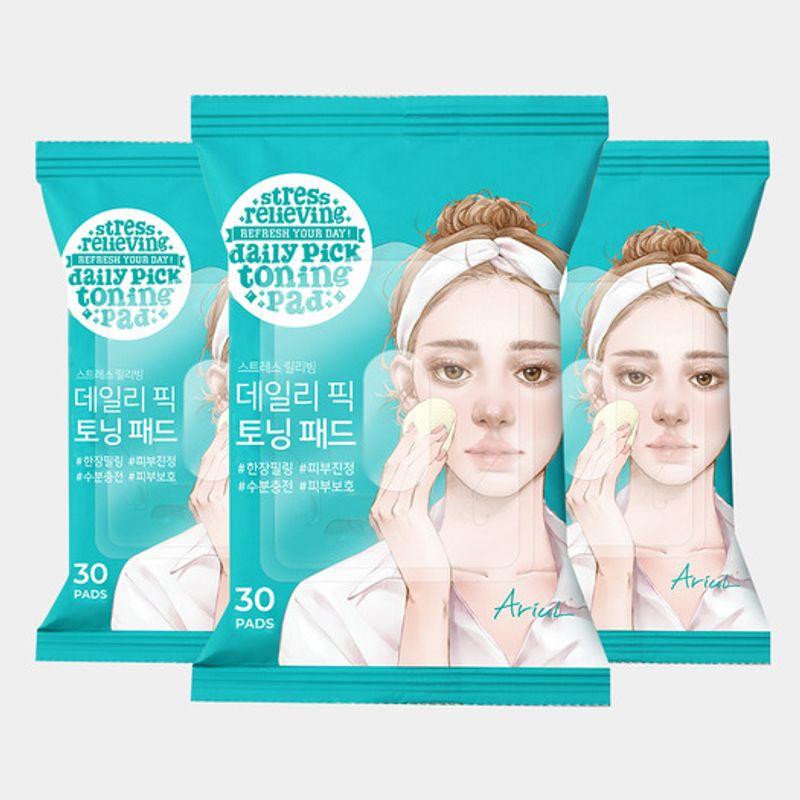 

Ariul Stress Relieving Daily Pick Toning Pads 30 Sheets x 3 (ARSR052)C Toning Pad 30 sheets x 3
