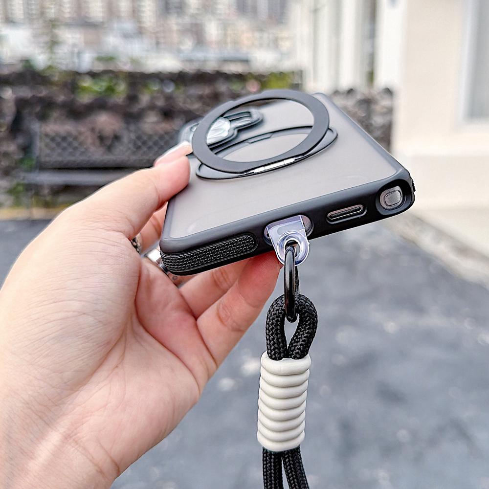KEYSION Samsung Galaxy S25 S26 Ultra 5G S26+ için 360° Halka Tutuculu Manyetik Telefon Kılıfı Mat Yarı Saydam Askılı Darbeye Dayanıklı Kılıf