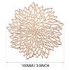 Set of 4 Metallic Placemats Set Vinyl Leaf Design Table Placemats for Christmas Thanksgiving Wedding Dinner Table Mat Coaster